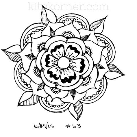 Sketchbook 100 Mandalas Challenge Week 10 Kitskorner