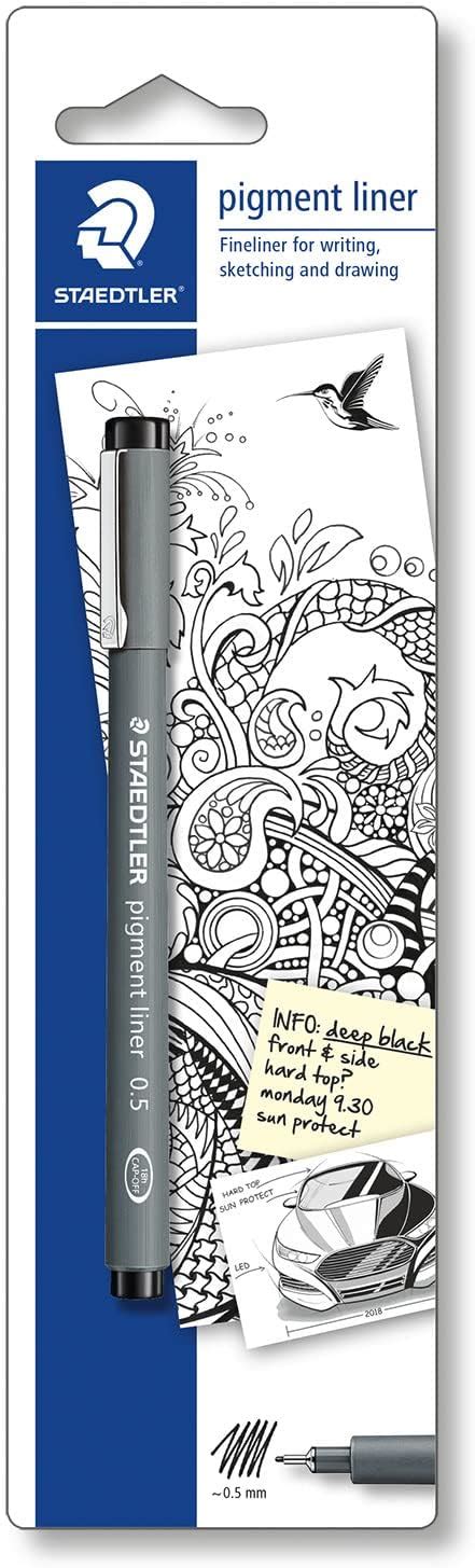 Staedtler 30805 9bkd Pigment Liner Fineliner Pen For Writing