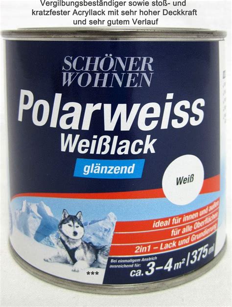 Schöner Wohnen DurAcryl Professional Weißlack Reinweiß Glänzend 375 ml