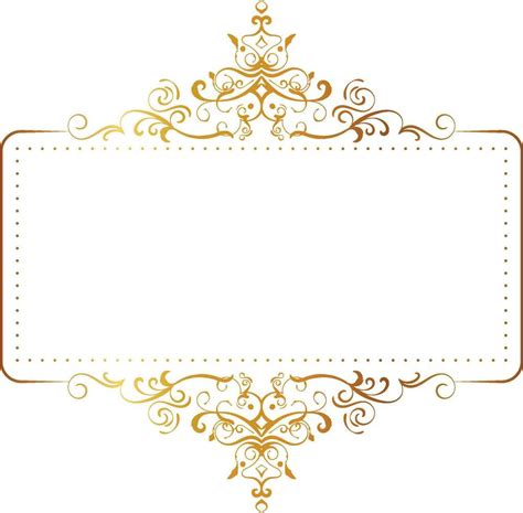 Rectangle gold border frame decoration. 33975887 Vector Art at Vecteezy