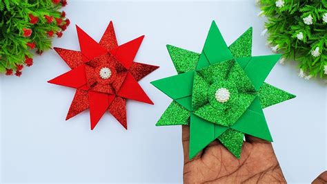 How To Make Christmas Star With Glitter Foam Sheet Diy Christmas Star