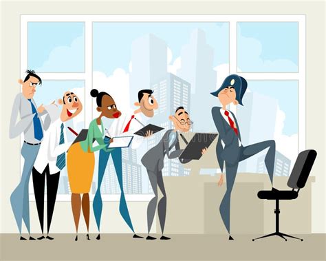 Boss And Employees Stock Vector Illustration Of Secretary 100339527