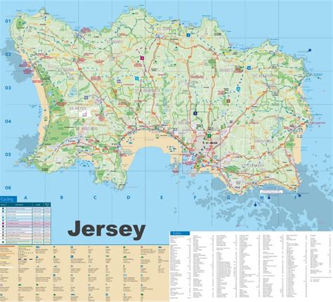 Jersey tourist map - Ontheworldmap.com