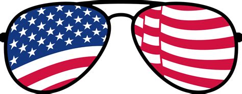 Aviator Sunglasses And Usa Flag Illustration 11630222 Png