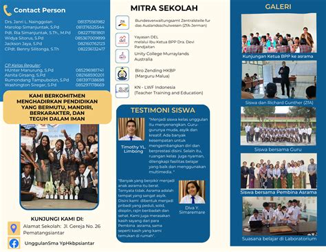 Penerimaan Siswa Baru SMA YP HKBP 1 Pematang Siantar Website Resmi