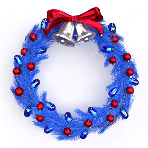 Red Ribbon Bow PNG Picture Blue Christmas Wreath Red Ribbon Bow And