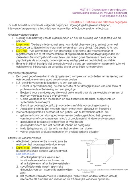 Samenvatting Effectonderzoek In De Gedragswetenschappen M T II 1