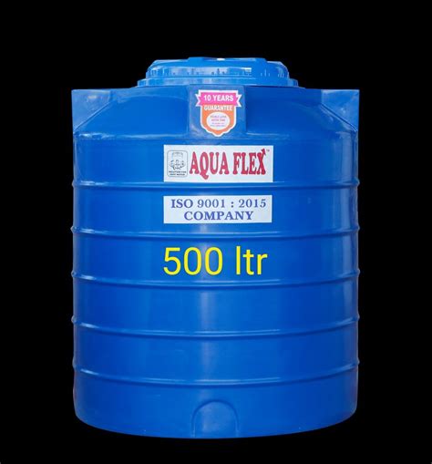 AQUA FLEX Plastic Blue Double Layer Water Tanks Storage Capacity 500