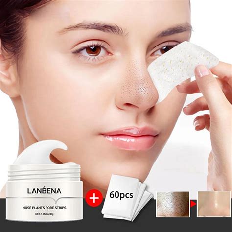 Lanbena Blackhead Remover Nose Mask Pore Strip Black Mask Peeling Acne Treatment Nasal Patch