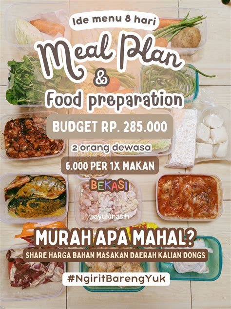 Meal Plan Dan Food Preparation 1 Minggu Galeri Diposting Oleh Kinasih