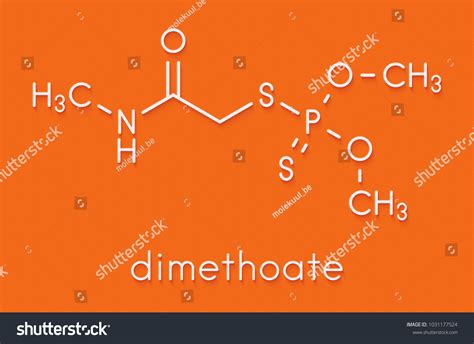 Dimethoate Insecticide Molecule Skeletal Formula Stock Illustration 1031177524