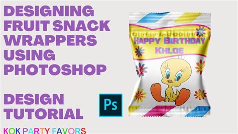 Design Tutorial For Fruit Snack Wrapper In Photoshop Partyfavors