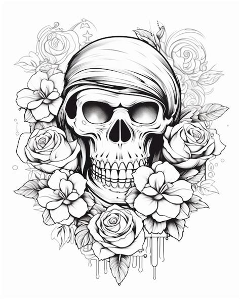 54 000 Skull Rose Tattoo Drawing Pictures