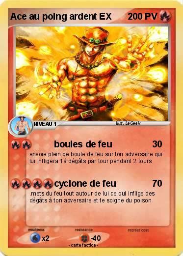 Pokémon Ace au poing ardent EX boules de feu Ma carte Pokémon