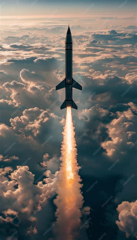 Premium Photo | A razorsharp photo capturing a hypersonic missile ...