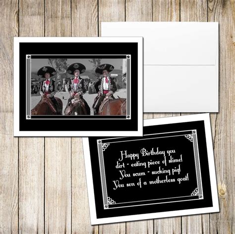 Three Amigos Son Of Motherless Goat Birthday Card 80s Movie Etsy