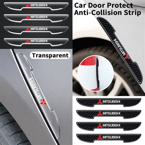 4Pcs Mitsubishi Car Door Anti Collision Strip Guards Protector