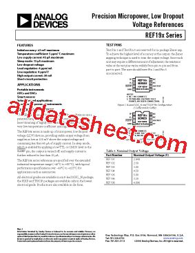 Ref Gsz Reel Datasheet Pdf Analog Devices