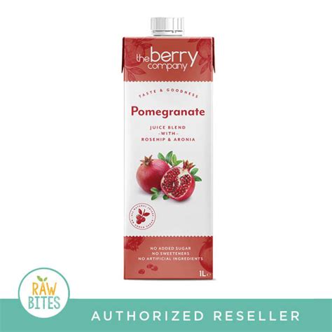 The Berry Company No Sugar Added Pomegranate Juice 1L Vegan Gluten