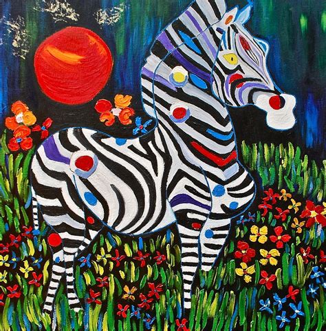 Magic Zebra Painting Magic Zebra Fine Art Print