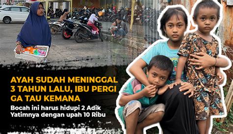 Diterlantarkan Ibu Bocah Penjual Tisu Ini Berjuang Hidupi Adik