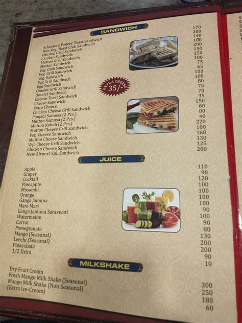 Menu at New Airport Restaurant, Mumbai, Noori Baugh