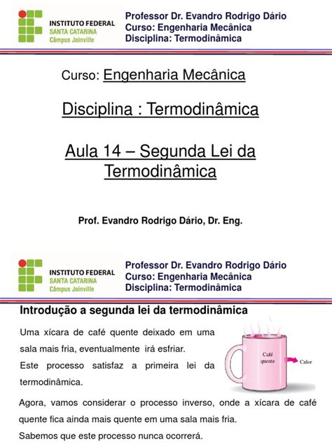 Termodinâmica - Aula 14 - Segunda Lei Da Termodinâmica | PDF ...