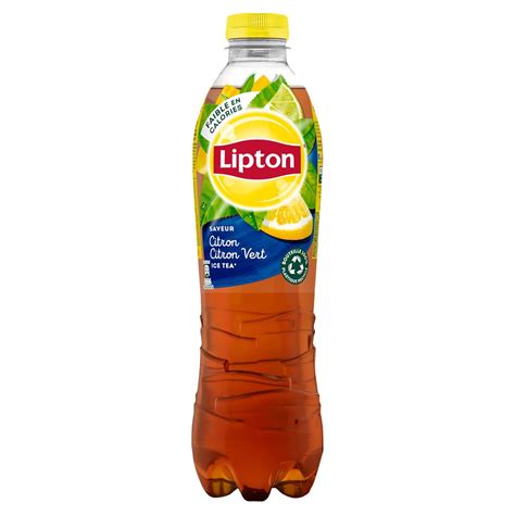 Boisson Au Th Saveur Citron Citron Vert Ice Tea Lipton La Bouteille