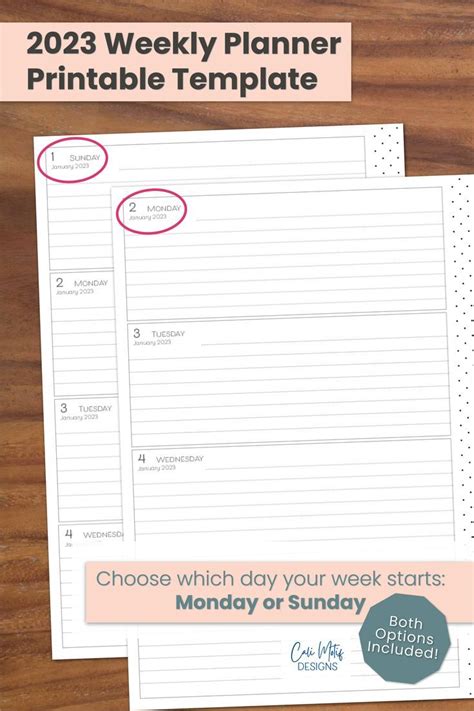 2023 Weekly Planner Printable Template, A5 Planner Printable, Happy ...