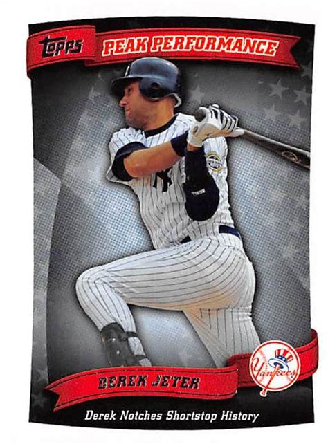 Derek Jeter Baseball Card New York Yankees Ss Topps Pp Peak