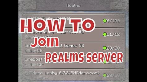 How To Join REALMS Servers Minecraft Pocket Edition YouTube