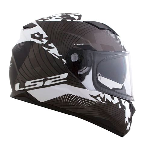 Capacete Ls Ff Stream Evo Hype Black White C Viseira Solar