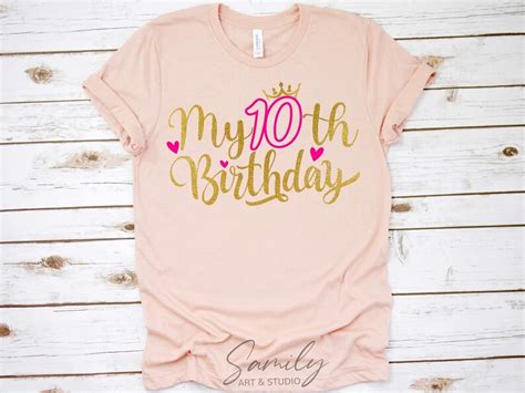 My Tenth Birthday Svg 10th Birthday Svg Happy Birthday Svg Etsy