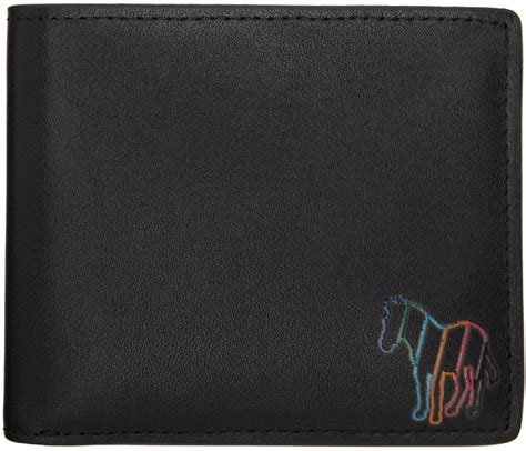 Black Broad Stripe Zebra Billfold Wallet By PS By Paul Smith On Sale