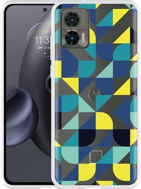 Motorola Edge 30 Neo Hoesje Modern Blauw Designed By Cazy Bol