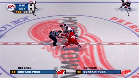 Nhl 06 Gameplay Detroit Red Wings Vs New Jersey Devils Youtube