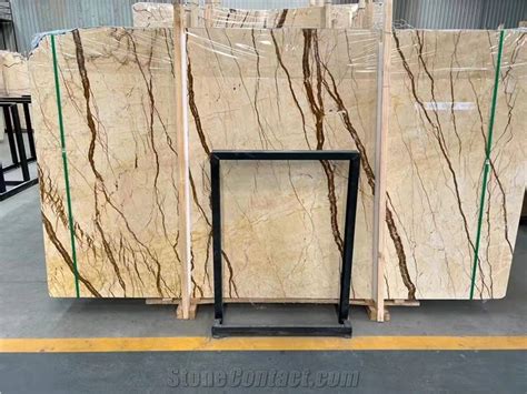 Polished Wall Floor Sofia Beige Marble Gold Beige Marble From China