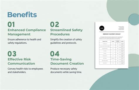 Emergency Equipment Checklist Template in PDF, Word, Google Docs ...