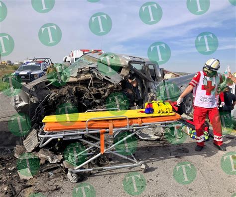 Conductor Queda Prensado Tras Provocar Choque En La Carretera Monclova