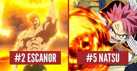 Los 10 Mejores Usuarios De Poderes Relacionados Con El Fuego En El Anime