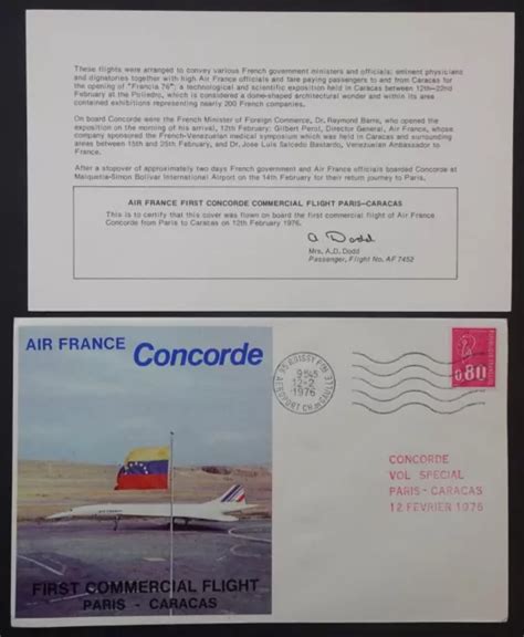 Concorde Air France First Commercial Flight Paris Caracas Feb