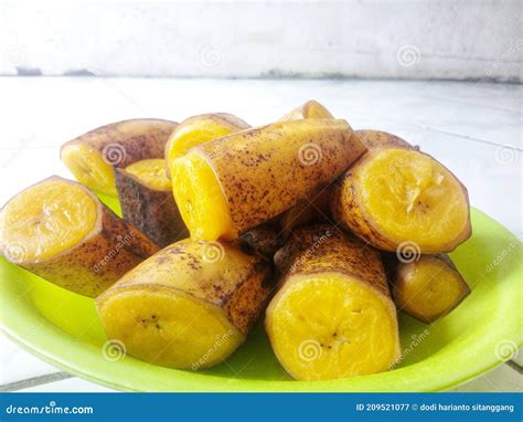 Boiled Banana Is A Traditional Food From Indonesia Stock Image Image