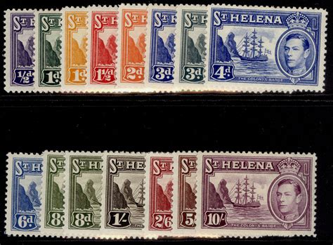 ST HELENA GVI SG131 140 1938 44 Complete Set M MINT Cat 150