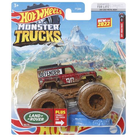Carrinho Cast Hot Wheels Monster Trucks Land Rover Lama Mattel Mochilas Até 50 Off