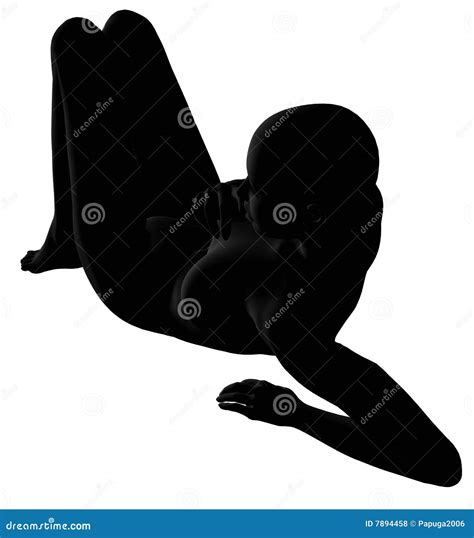 Silhouette Woman Lying Stock Illustration Illustration Of Curves 7894458