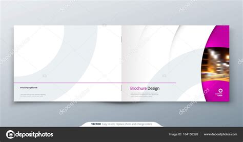 Landscape Brochure Design Pink Magenta Fashion Beauty Rectangle