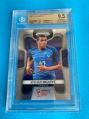 Panini Prizm World Cup Russia 2018 Kylian Mbappe Rookie Card BGS 9 5