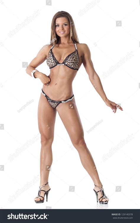 Fitness Woman Bikini Isolated On White Stock Photo Shutterstock