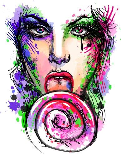 Sexy Body Nude Woman Naked Sensual Beautiful Girl Vector Image