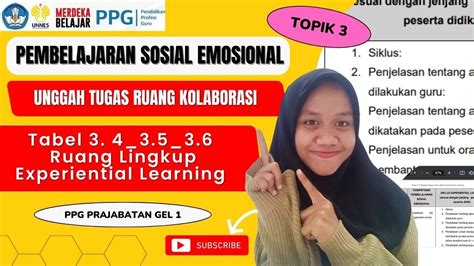 Topik 3 Unggah Tugas Ruang Kolaborasi Pembelajaran Sosial Emosional